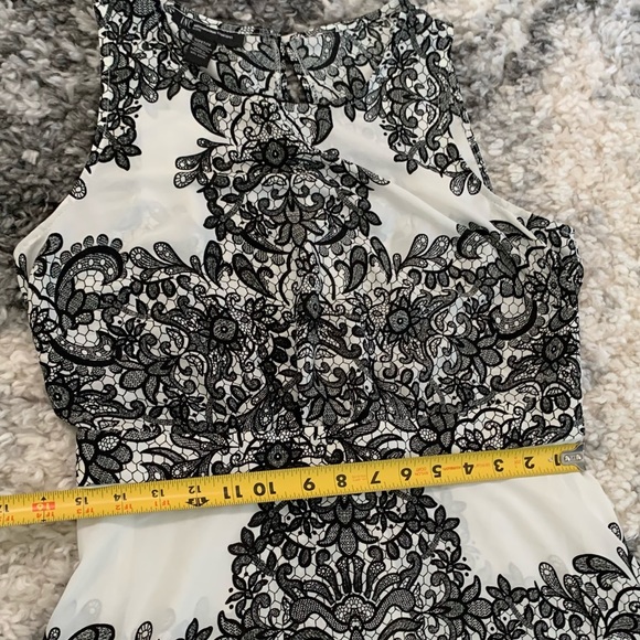 INC International Concepts Black and White Sheer Sleeveless Dress Size 10P - Picture 9 of 15